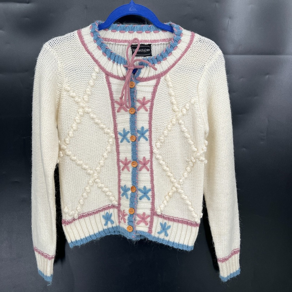 Monarch knits cottagecore grandmacore cardigan sweater coquette soft girl‎ S